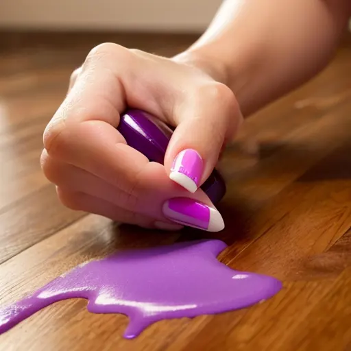 What removes nail polish from wood floor?